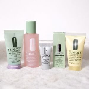 Clinique Skincare Bundle Cleanser Lotion Smart Serum Moisturizer New Set